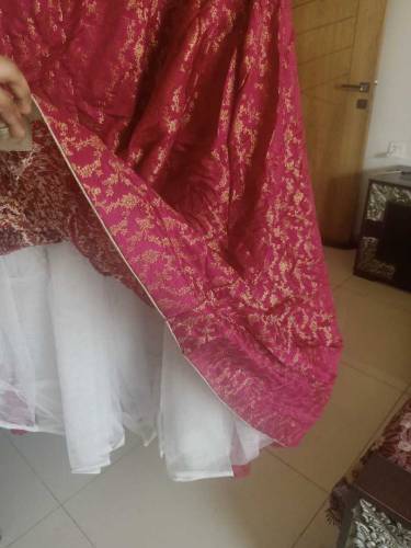 Bridal Long maxi with lehnga  (attached cancan )  for sale/rent