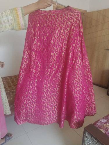 Bridal Long maxi with lehnga  (attached cancan )  for sale/rent
