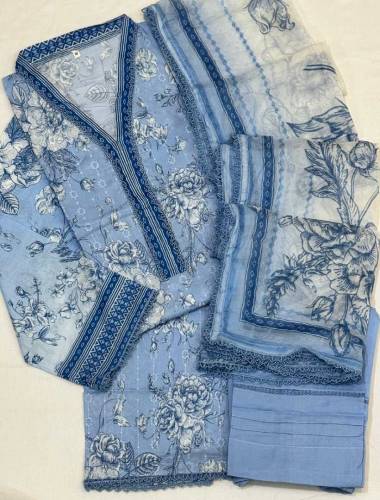 3-Pc Chikankari Lawn Stitched Collection