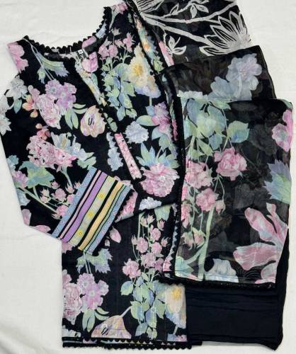 3-Pc Chikankari Lawn Stitched Collection