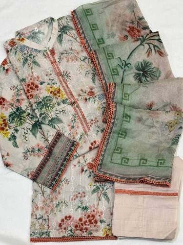 3-Pc Chikankari Lawn Stitched Collection
