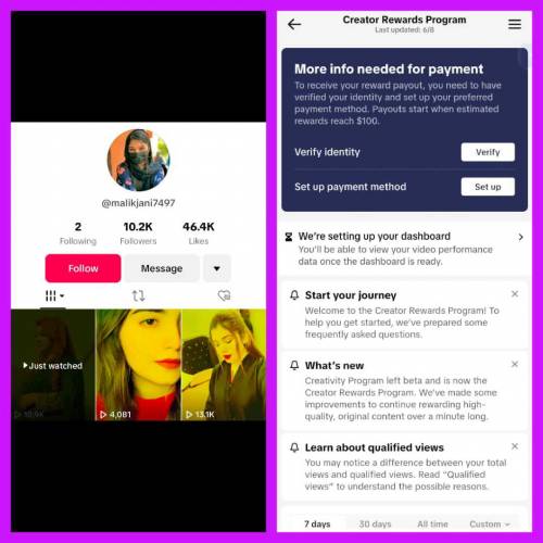 TikTok account usa monetized 