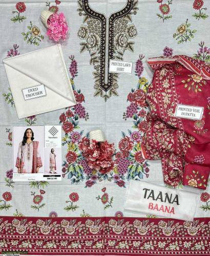 e pcs lawn unstitched women's suit