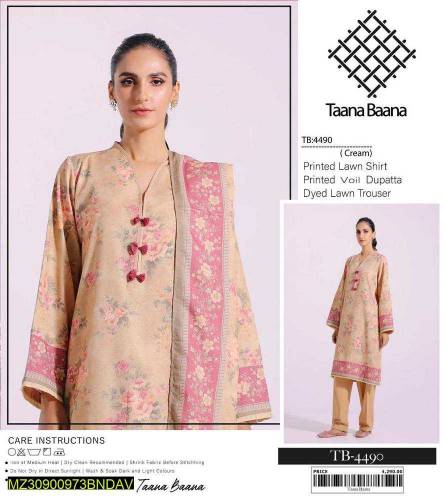 e pcs lawn unstitched women's suit