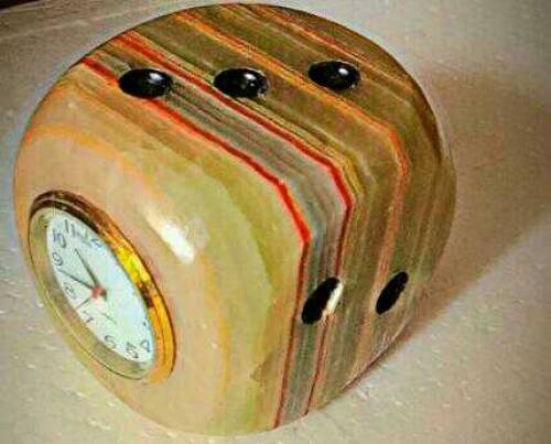 Marble table clock