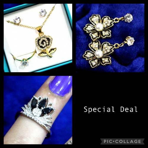 Eid Deal Girls Pendent Set Beautiful Ring and Earings Only 800