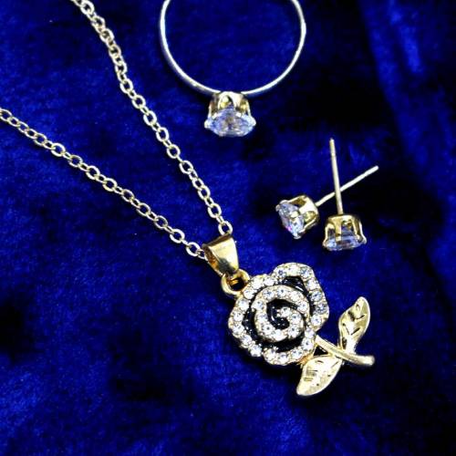 Eid Deal Girls Pendent Set Beautiful Ring and Earings Only 800