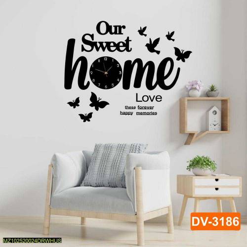 Our Sweet Home  3D Wooden wall clock 