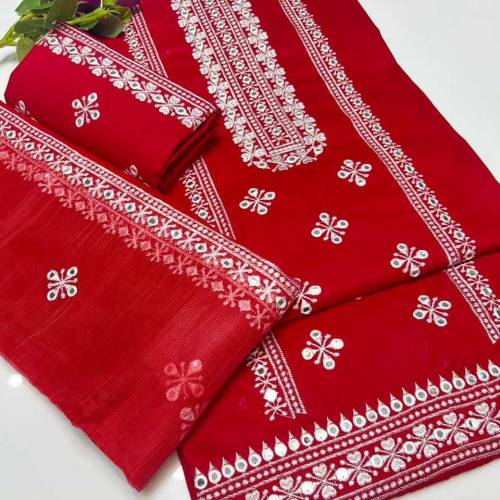 Classic lawn Front Boti embroidery trouser along with duppata 3pcs 