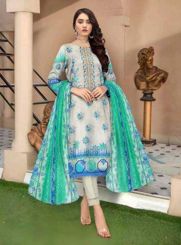 Munarq By Nisha Designer Lawn | Unstitched Collection 3 Pieces Party W