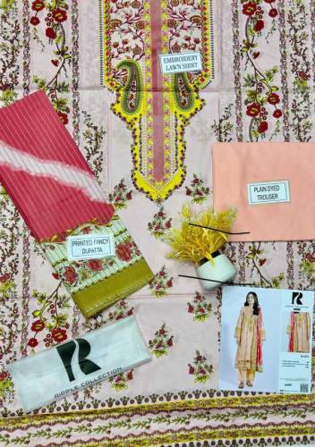 Ripple Lawn Lawn | Unstitched Collection 3 Pieces Casual Wear| Summer 