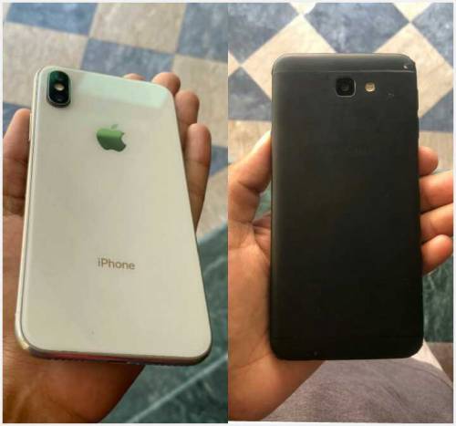 IPhone x non with Samsung galaxy on 5