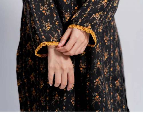 polo republic women lace design 2 pieces stitched suit 