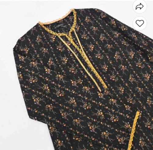 polo republic women lace design 2 pieces stitched suit 