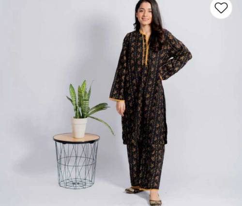 polo republic women lace design 2 pieces stitched suit 