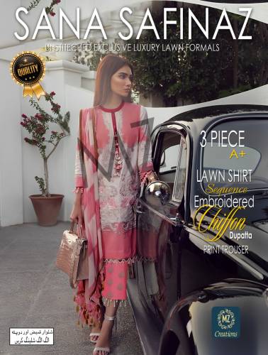 Fabric Lawn 90/70 Quality With Chiffon Dupatta