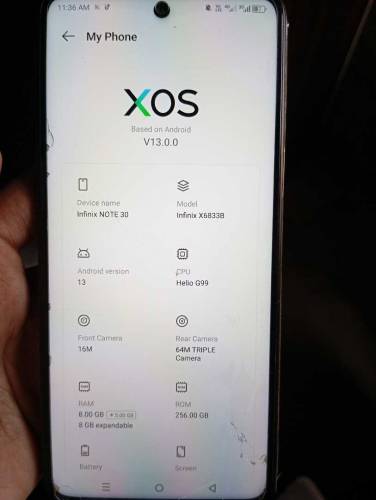 i selling infinix Note 30      Ram 8 Rom 256 