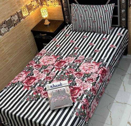 4 Pcs Cotton Printed Single Bedsheet