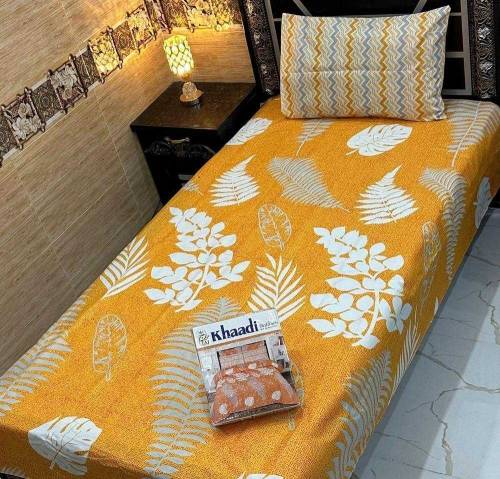 4 Pcs Cotton Printed Single Bedsheet