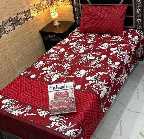 4 Pcs Cotton Printed Single Bedsheet