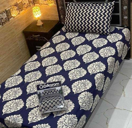 4 Pcs Cotton Printed Single Bedsheet