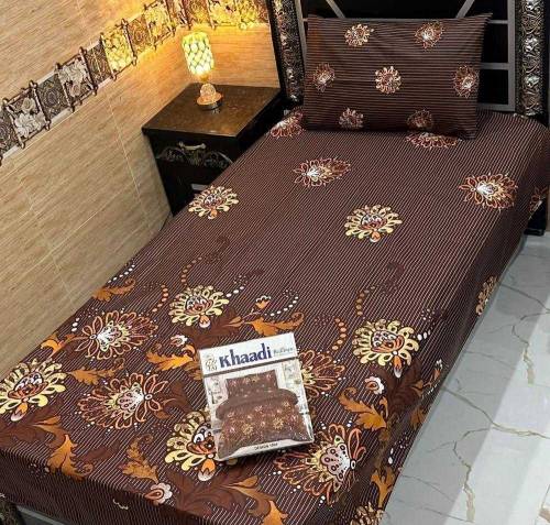 4 Pcs Cotton Printed Single Bedsheet