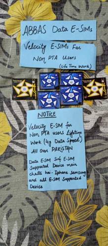 Data esim available for non pta users