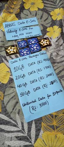 Data esim available for non pta users