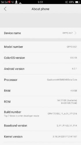 oppo a57sale