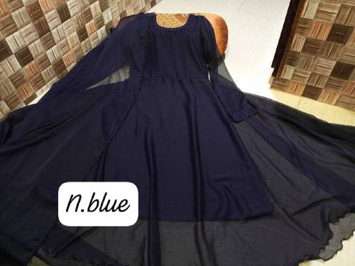 chiffon big flair maxi with high quality fabric