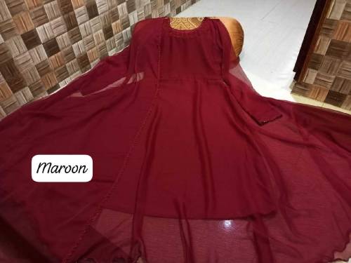 chiffon big flair maxi with high quality fabric