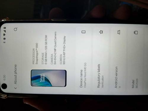 Onepluse Nord N10 6gb 128gb 5g