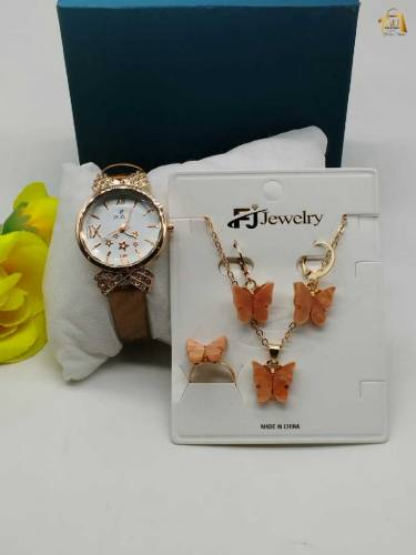 BEAUTIFUL GIFT SET 🎁🌹LOCKET SET + RING + JEWELRY WATCH 