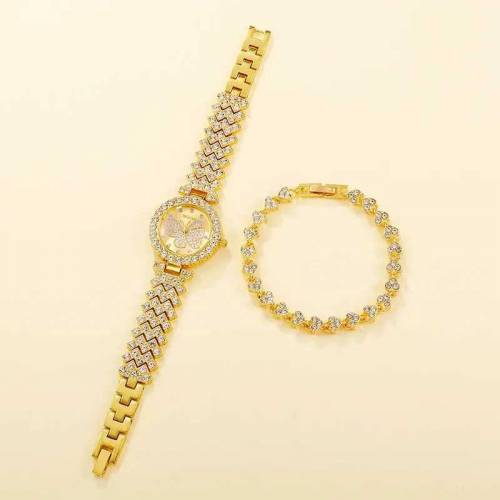 One women's watch and one women's bangle