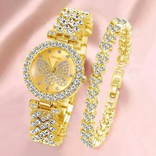 One women's watch and one women's bangle