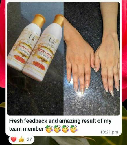 Skin polish its amazing result and whitening har skin type k liy hain 