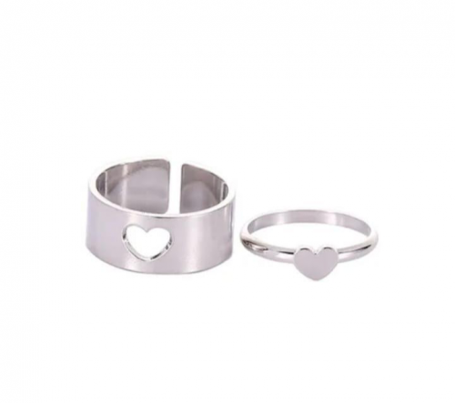 Heart Shape Couple's Ring 💍 