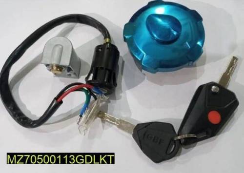  3 Piece Lock Set CG125 Computer Key With Extra Key For Motorcycle