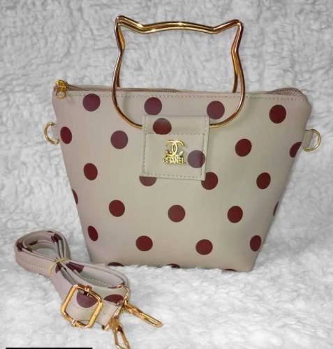 Women leather plain shoulder bag