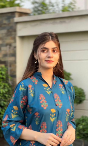 2 Pcs Women's Stitched Linen Printed Shirt hirt and Trouser 