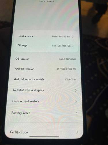 Redmi note 12 pro lush condition 