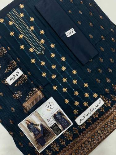 3 Pices Unstiched Lawn Suit