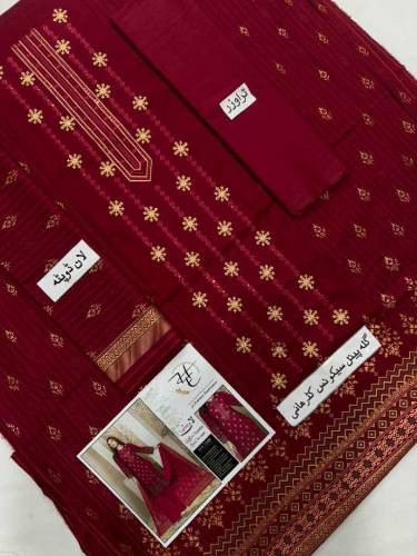 3 Pices Unstiched Lawn Suit