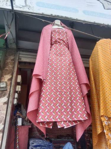 2 pecs ladies cotten suit un stitch 