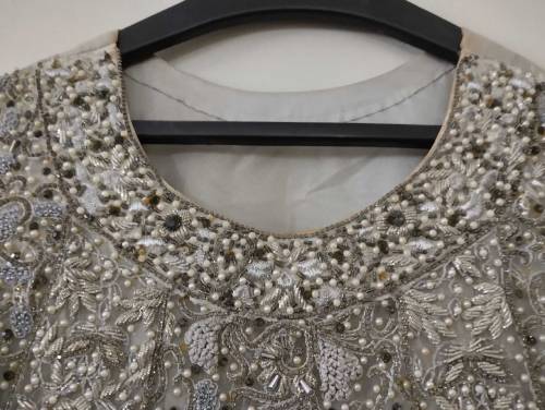 Bridal maxi dress.
