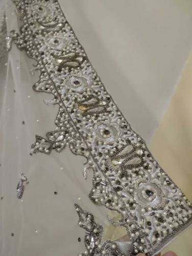Bridal maxi dress.