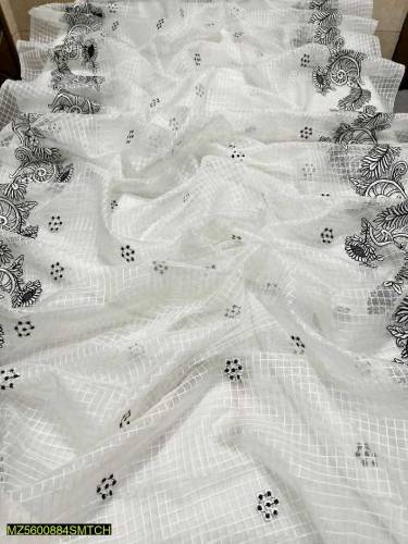 3 piece women unstitched printed suit 