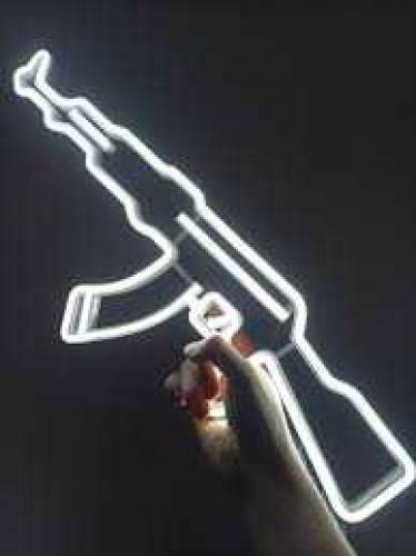 Ak 47 neon logo 