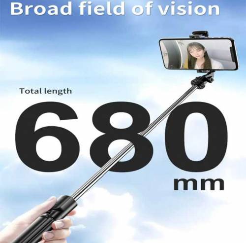 Wireless S03 Selfie stick with Stretchable tripod stand 