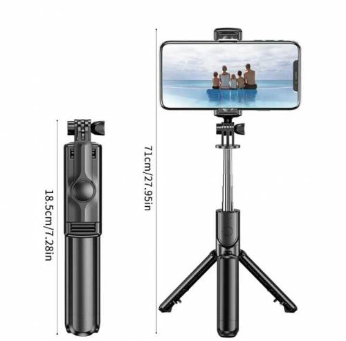Wireless S03 Selfie stick with Stretchable tripod stand 